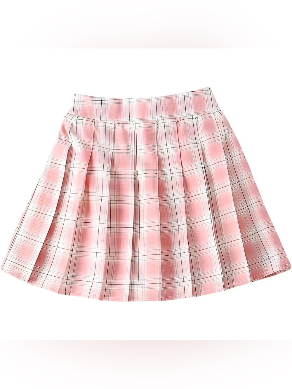 Pink Plaid Mini Skirt